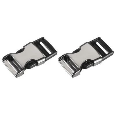 Libération Latérale Boucles - 2Pcs 2.1" Ajustable clip Bouton-pression Noir - Photo 1/4