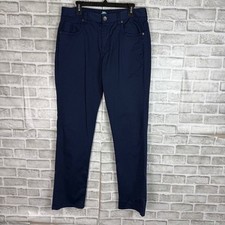Tommy Bahama Dark Navy Blue 5 Pocket Lyocell Blend Straight Leg Pants 34 x 34