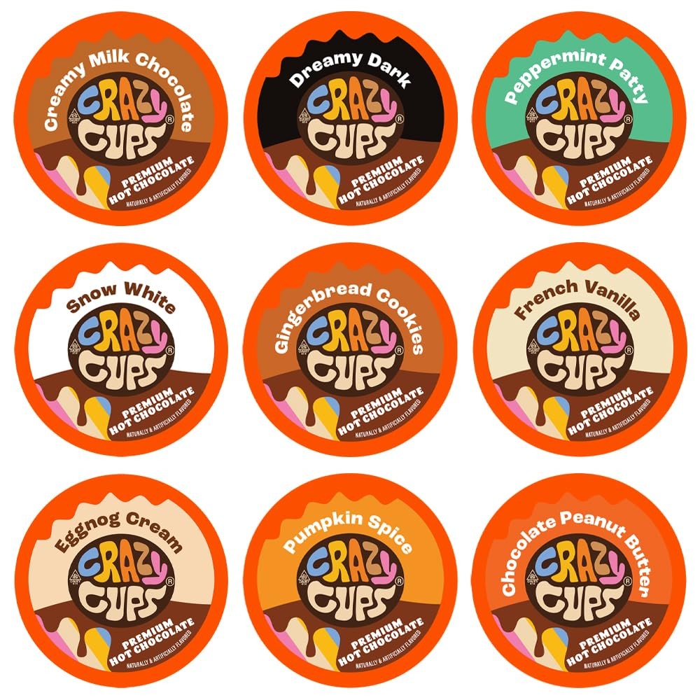Crazy Cups Hot Chocolate Pods Variety Pack Sampler For Keuri