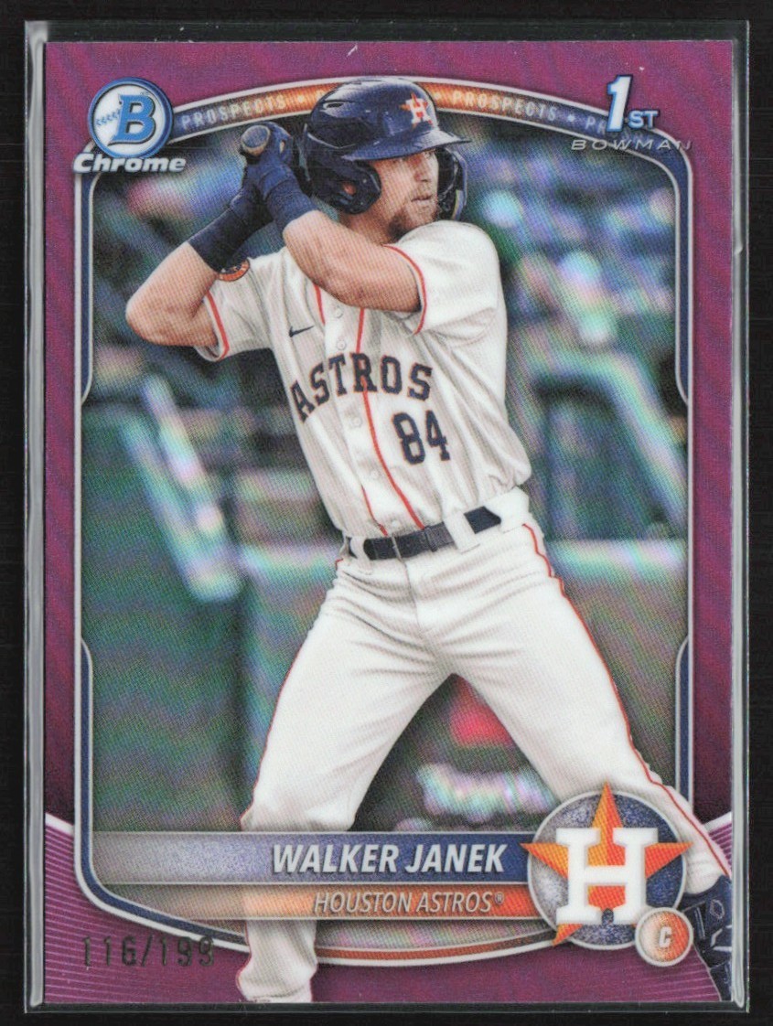 Walker Janek 2025 Bowman Chrome Fuchsia Refractor /199 #BCP-15 Houston Astros