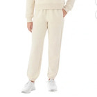 Member's Mark L Women's Fleece Elastic Waist Drawstring Jogger Ivory EUC — photo 1