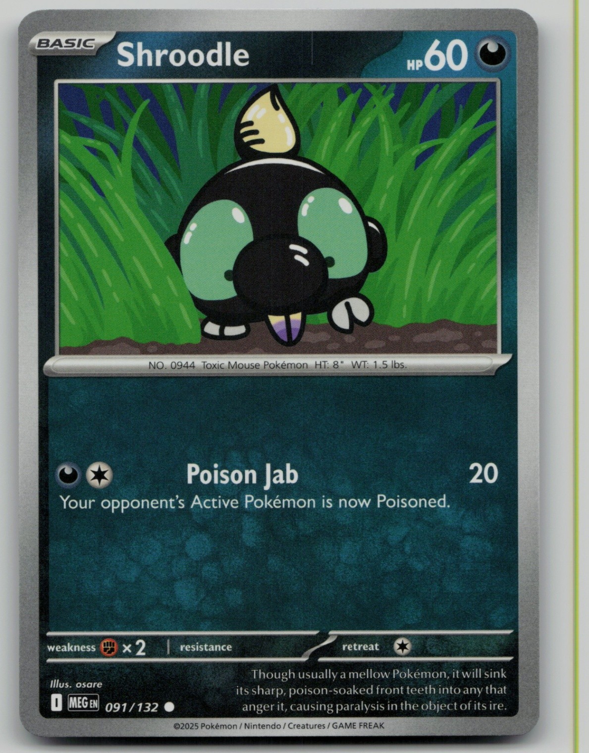 Shroodle Common ME01: Mega Evolution 091/132 NM
