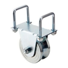 3.86" V Groove Gate Wheel with Dual U-Bolts Sliding Gate Wheels Heavy Duty