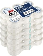 36 Rolls Clear Packing Tape,Heavy Duty Shipping Moving Tape,1.88"x65Yards Each