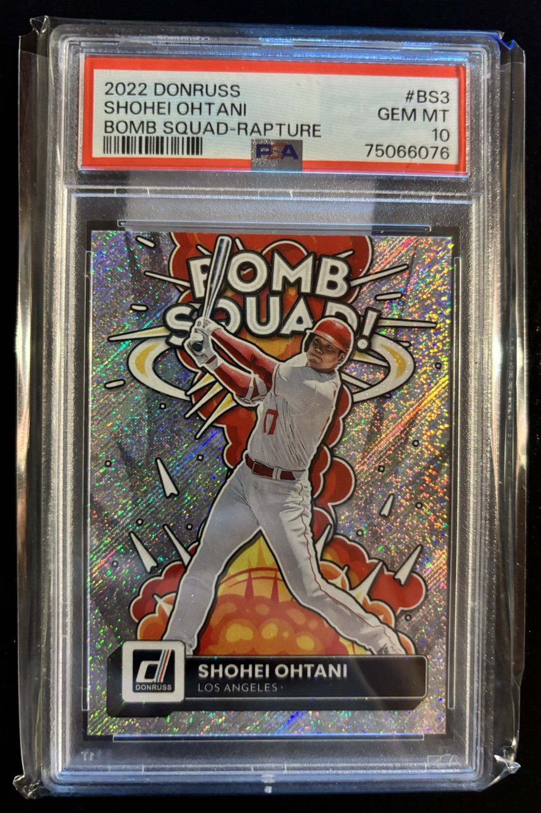 🔥💎2022 Panini Donruss - Bomb Squad Shohei Ohtani #BS-3 Rapture PSA 10 LOW POP