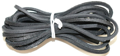 US Premium Leather Boot or Shoe Laces 72 inches black PAIR E8488
