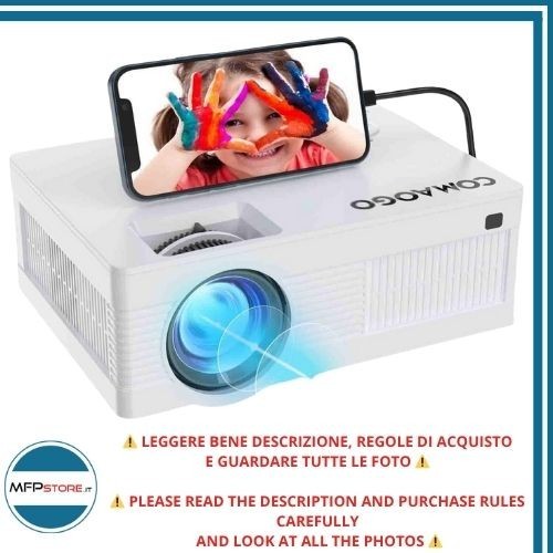 Proiettore LCD Comaogo Mini Video 9500lm ModelloT001 - Bianco