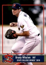 2018 State College Spikes Grandstand #33 Brady Whalen Vancouver Washington Card