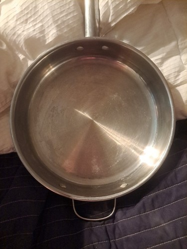 Wolfgang Puck 11" Sauté Pan / Chicken Fryer: Stainless Steel Skillet With Lid - Picture 5 of 7