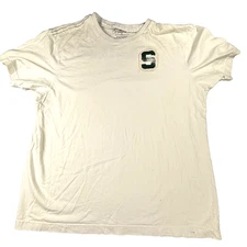 Colosseum Athletics Spartans 55 Sports 2XL White 100%Cotton Double Sided T-Shirt