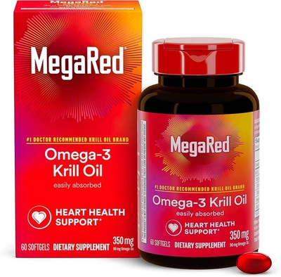MegaRed Ultra Strength Omega-3 Krill Oil, 350mg - 60 Softgels