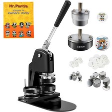 Button Maker Machine Badge Pin Machine 1.25" 2.25" 500Free Parts Press Kit