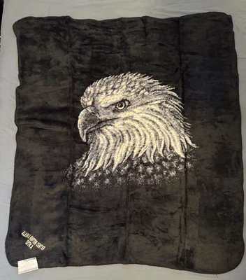 Earth Ragz Alaska Raptor Center Eagle Throw Blanket Acrylic 49x56” NWT - Image 1 of 4