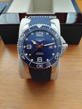 Longines Hydroconquest Blue Dial Ceramic Bezel with Rubber Strap Mens Watch