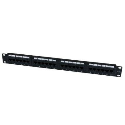 StarTech-New-C6PANEL24.. _ 24 Port 1U Rackmount Cat 6 110 Patch Panel 