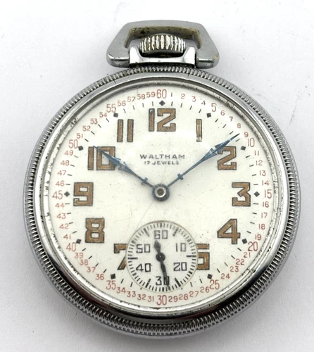 Waltham Antique Mechanical Pocket Watch 17J  DOESN'T WORK