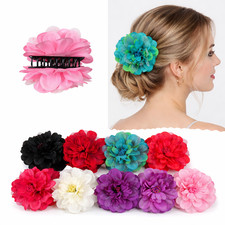2 PC Large Flower Hair Claw Clip Floral Hair Clip for Bun Updo Women Accessory