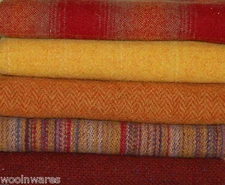 HAND DYED RUG HOOKING WOOL Mill-Dyed ~ "COCK-A-DOODLE-DOO" (5-pc. collection)