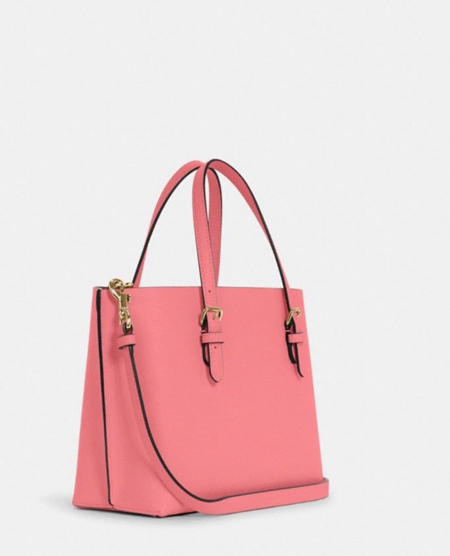 Coach C4084 Mollie 25 borsa a tracolla in pelle rosa taffy nuova con etichette $325