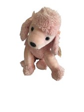 Ty The Beanie Buddies Pink French Poodle Brigitte 11” Bow 2001 Retired Dog MWMT