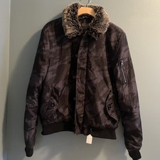 Primark Faux Fur Collar Women’s Camouflage Jacket Size Small New With Tags