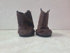 Build A Bear Cowboy Boots Brown Faux Suede Leather Hook Loop Closure