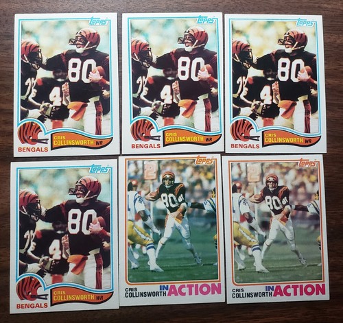 1982 Topps Cris Collinsworth Rookie Menge 6 Karten Cincinnati Bengals RC