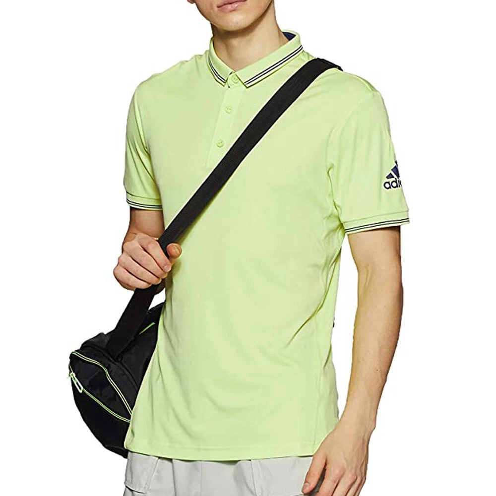 Adidas Mens Climalite Pique Tennis Polo Shirt Sefrye Frozen Yellow