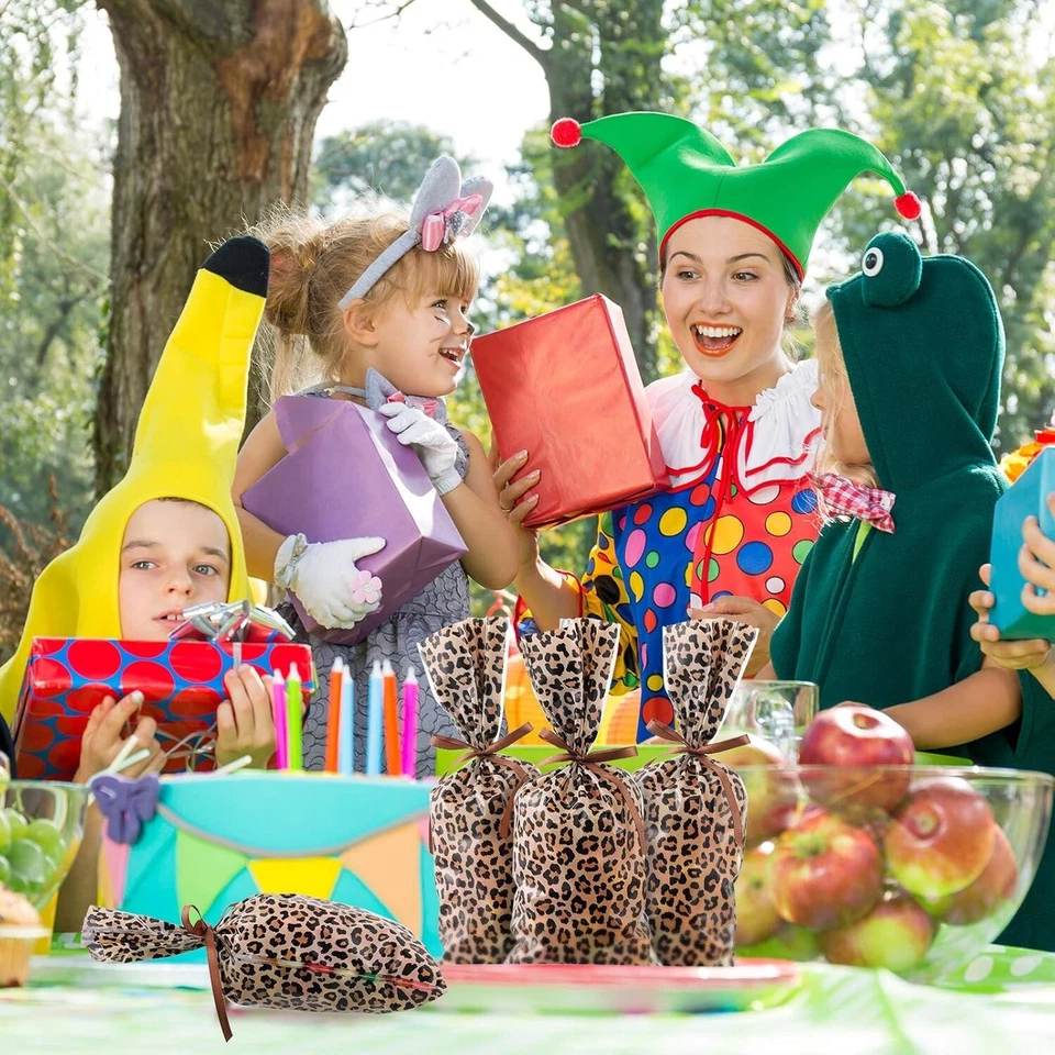 100 bolsas de celofán con estampado de leopardo para golosinas Foto 4 de 4