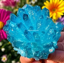 2025Must Have  Blue Angel Aura Quartz Cluster Home Decor Healing Reiki Gift