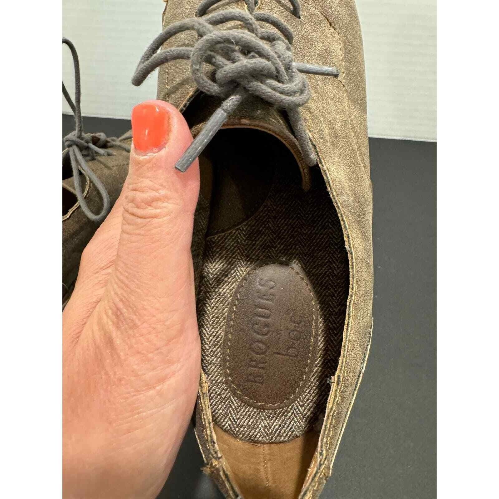 SAOLA Scarpa stringata Brogues by B.O.C pelle marrone scamosciata suola 9 Oxford business