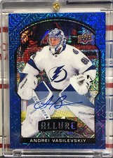 2020-21 UPPER DECK ALLURE ANDREI VASILEVSKIY, #11, AUTO, BLUE LINE SERIAL #30/35