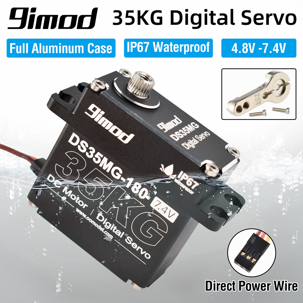 2PCS 35kg Digital Servo 1:8/1:10 RC Car Full Metal Gear Servo for JR RC