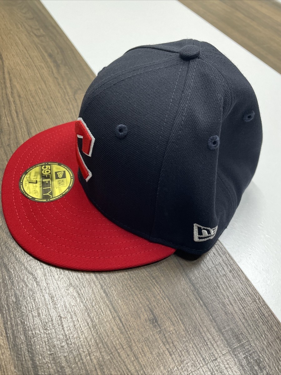 Mens New Era Cleveland Indians Fitted Size 7 59FIFTY Blue