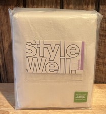 Style Well Twin Ivory Flannel Sheet Set - Bedroom Bed Sheet Set - New