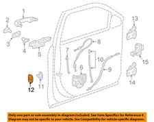GM OEM 00-23 Acadia Limited Front Door Lock Hardware-Striker Cover 13574802
