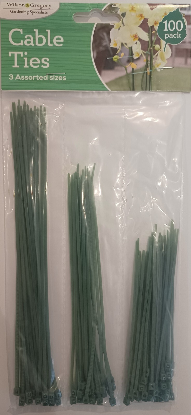 100pack Green Cable Ties 3 Assorted Sizes Plant Twist Ties Gardening eBay