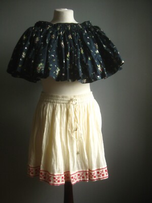 BAUMWOLLE MINIROCK X2 UK 10 12 Vollkreis Tutu Rara JACK WILLS RIVER ISLAND