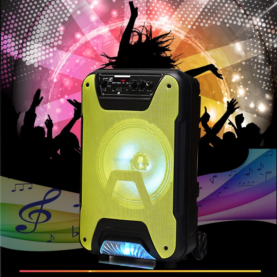 3000W 8" Altavoz Bluetooth Subwoofer Bajo Pesado Sistema de Sonido Fuerte Fiesta + Micrófono Foto 2 de 4