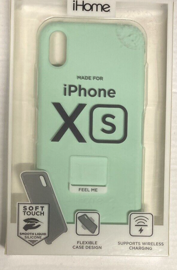 iHome Light Teal Green Phone Case Silk Soft Touch for iPhone XS iHome Light Teal Green Phone Case Silk Soft Touch for iPhone XS