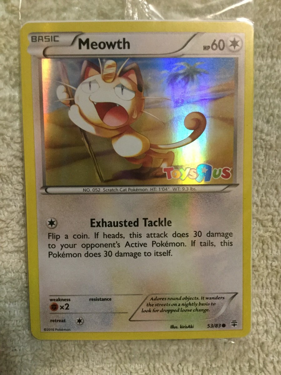 Pokemon Promo Meowth TRU Exclusive Card Sealed Mint RARE HTF Promo