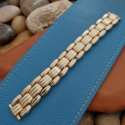 5/8'' Kaye 12k Gold-Filled Quadra-Flex Expansion Unused 1950s Vintage Watch Band