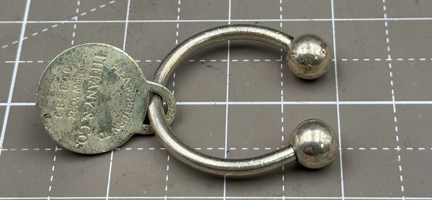 Vintage Tiffany & Co. Key Ring Sterling Silver 32.2 grams w/ Case