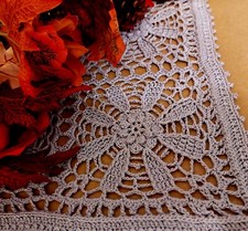 tovagliolo centrino Centrotavola Uncinetto MANDALA Artigianale Cotone 35x35 Cm  