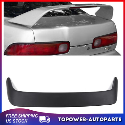 For 1994-2001 Acura Integra Hatchback ABS Matte Black Rear Spoiler W/ LED Light