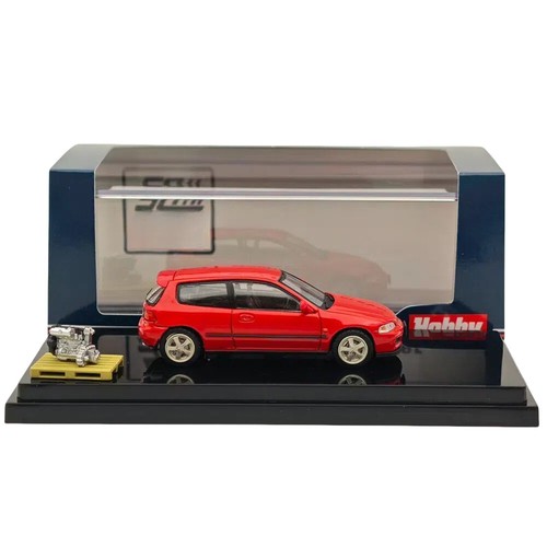 1/64 Hobby Japan EG6 Sir-S With Engine Milano Red HJ641017SR Diecast Toys Car US - Picture 4 of 5
