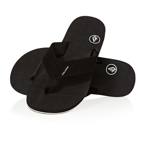 Volcom Victor Mens Footwear Flip Flops - Black All Sizes | eBay