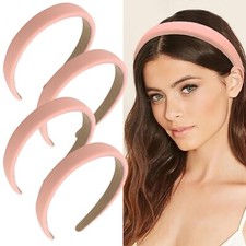 4 Pack Padded Headbands Women Non Slip Soft Thick Comfortable Headbands Cute ...