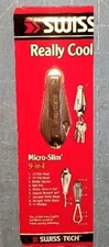 Micro Slim 9-In-1 Tool Solid Stainless Steel by Swiss+Tech, Amazingly Versatile
