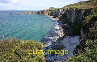 Photo 6x4 Larry Bane Bay Ballintoy White chalk cliffs typical of this par c2007